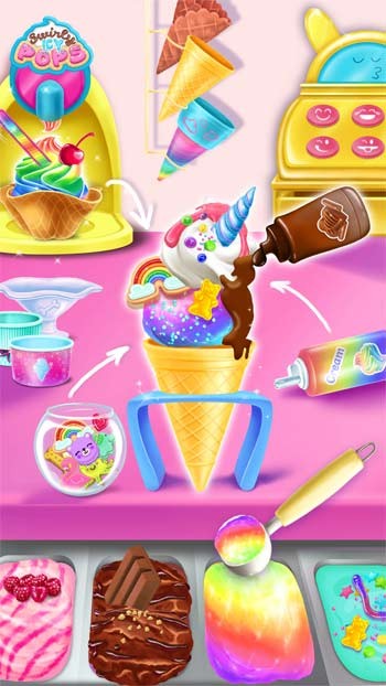 Game quản lý xe tải bán kem hấp dẫn cho bé - Swirly Icy Pops