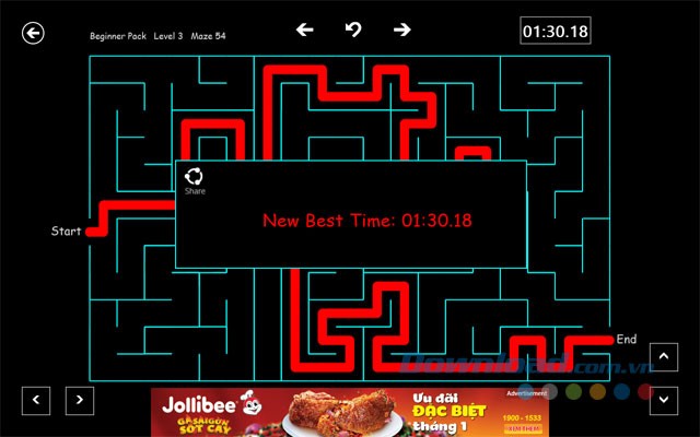 Thành tích hoàn thành bàn chơi