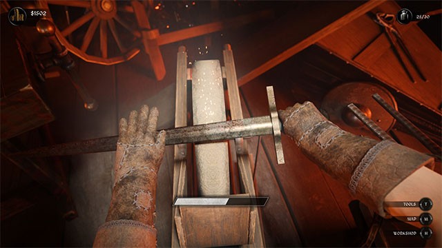 Sử dụng công cụ trong Sword & Shield Simulator để sửa chữa, khôi phục vũ khí