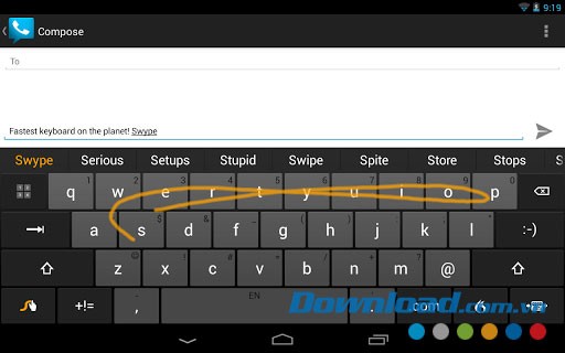 Typing đơn giản hơn rất nhiều với Swype