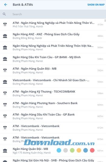 GPS Navigation & Maps Sygic cung cấp nhiều POI hữu ích