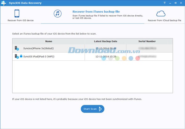 SynciOS Data Recovery