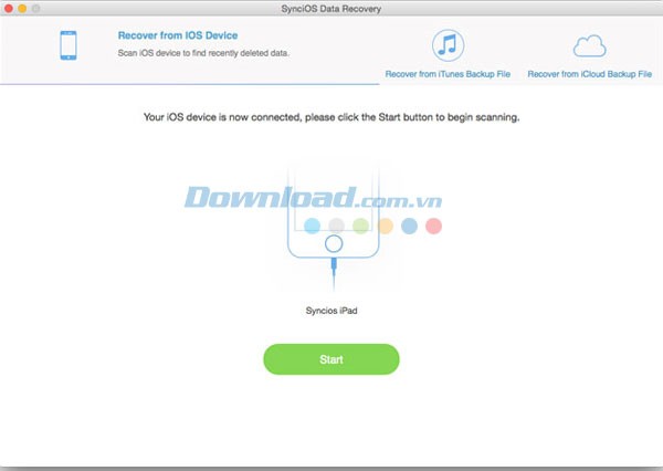SynciOS Data Recovery cho Mac