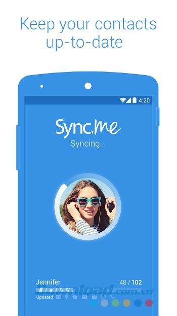 Cập nhật danh bạ liên tục với Sync.ME