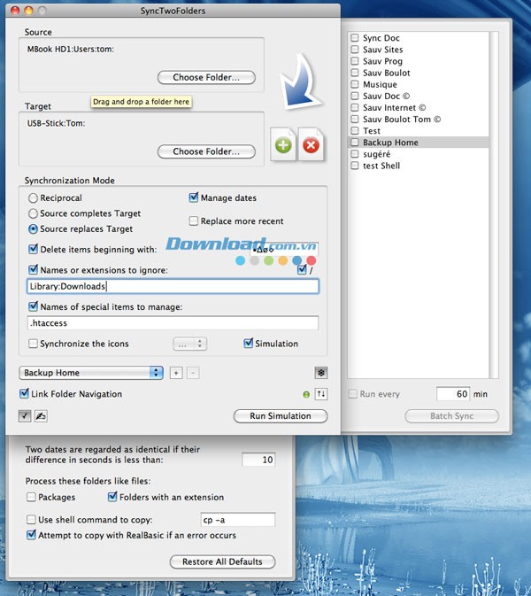 SyncTwoFolders phiên bản mới nhất