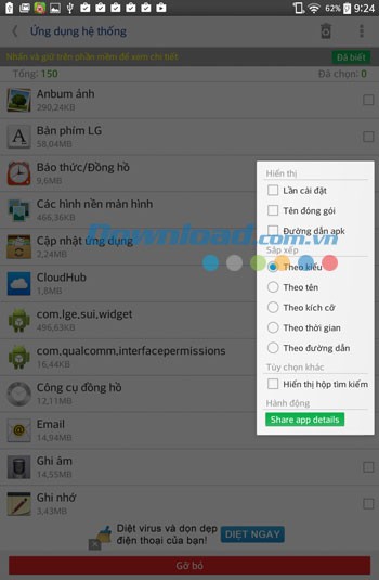 System app remover (ROOT) cho Android