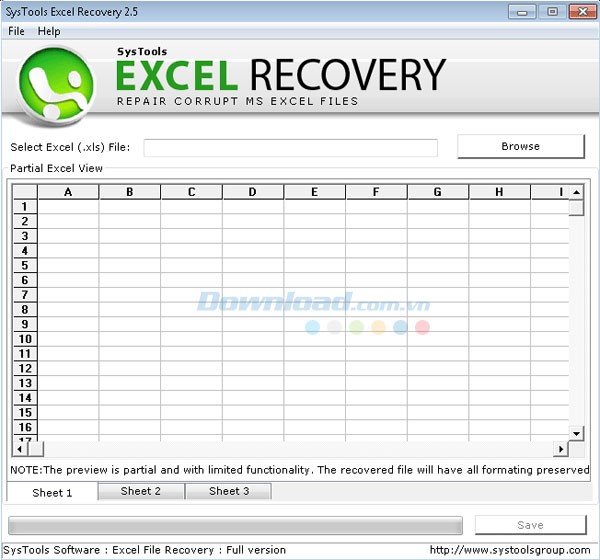 SysTools Excel Recovery