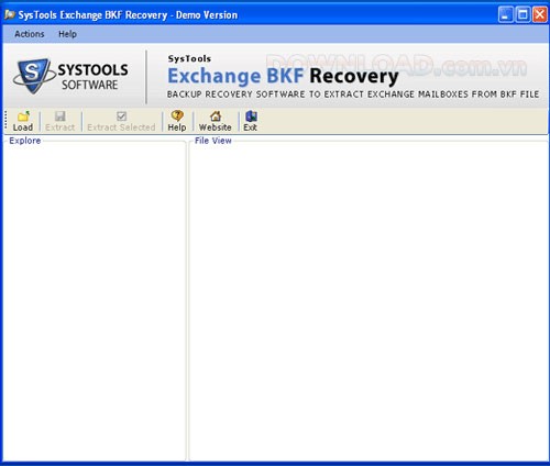 SysTools Exchange BKF Recovery