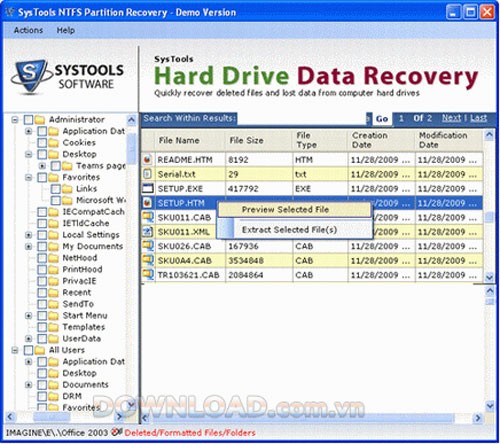 SysTools Hard Drive Data Recovery