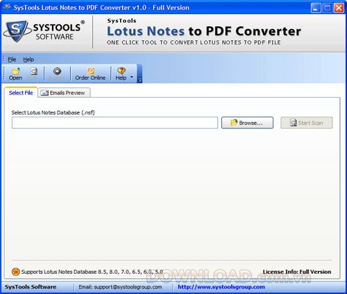 SysTools Lotus Notes to PDF Converter