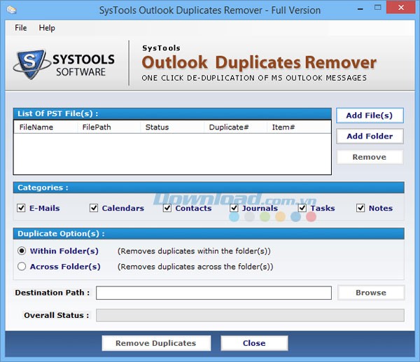 SysTools Outlook Duplicates Remover
