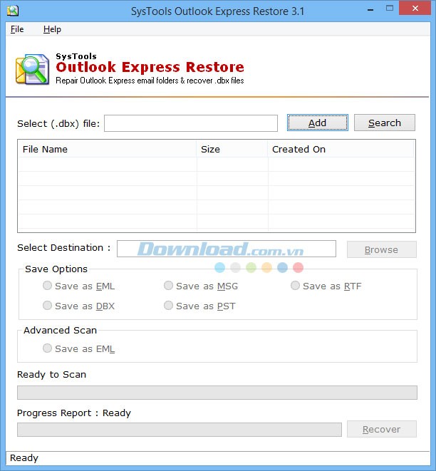 SysTools Outlook Express Restore