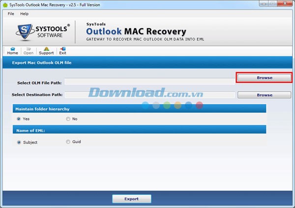 SysTools Outlook Mac Recovery