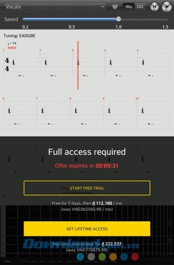 Học đàn guitar với Tab Pro