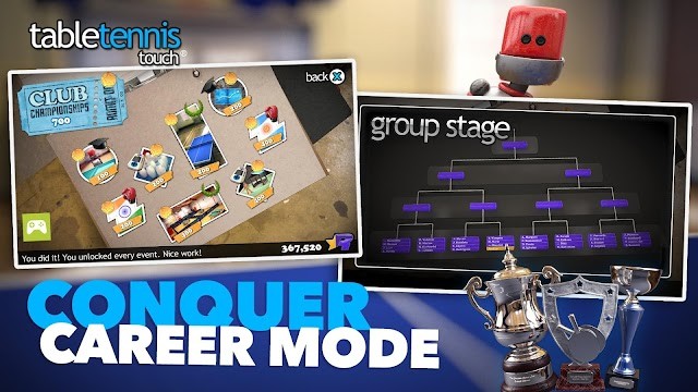 Chinh phục chế độ nghề nghiệp trong game thể thao Table Tennis Touch