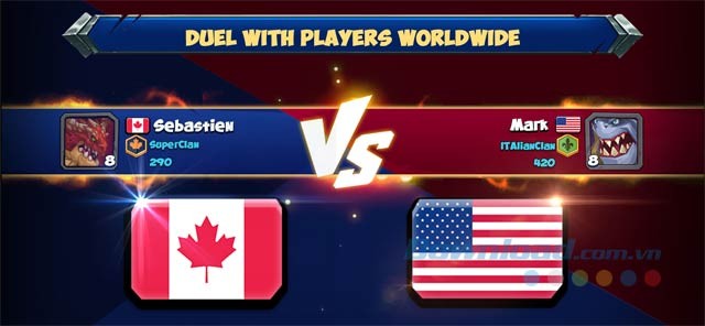 Chiến đấu với người chơi khác trong thời gian thực