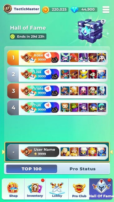 Bảng xếp hạng thi đấu