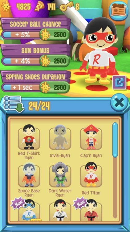 Mở khóa nhiều trang phục mới cho Ryan