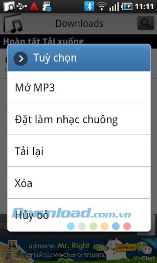 Tải bài MP3 hát for Android
