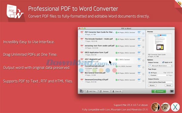 Feiphone PDF to Word cho Mac