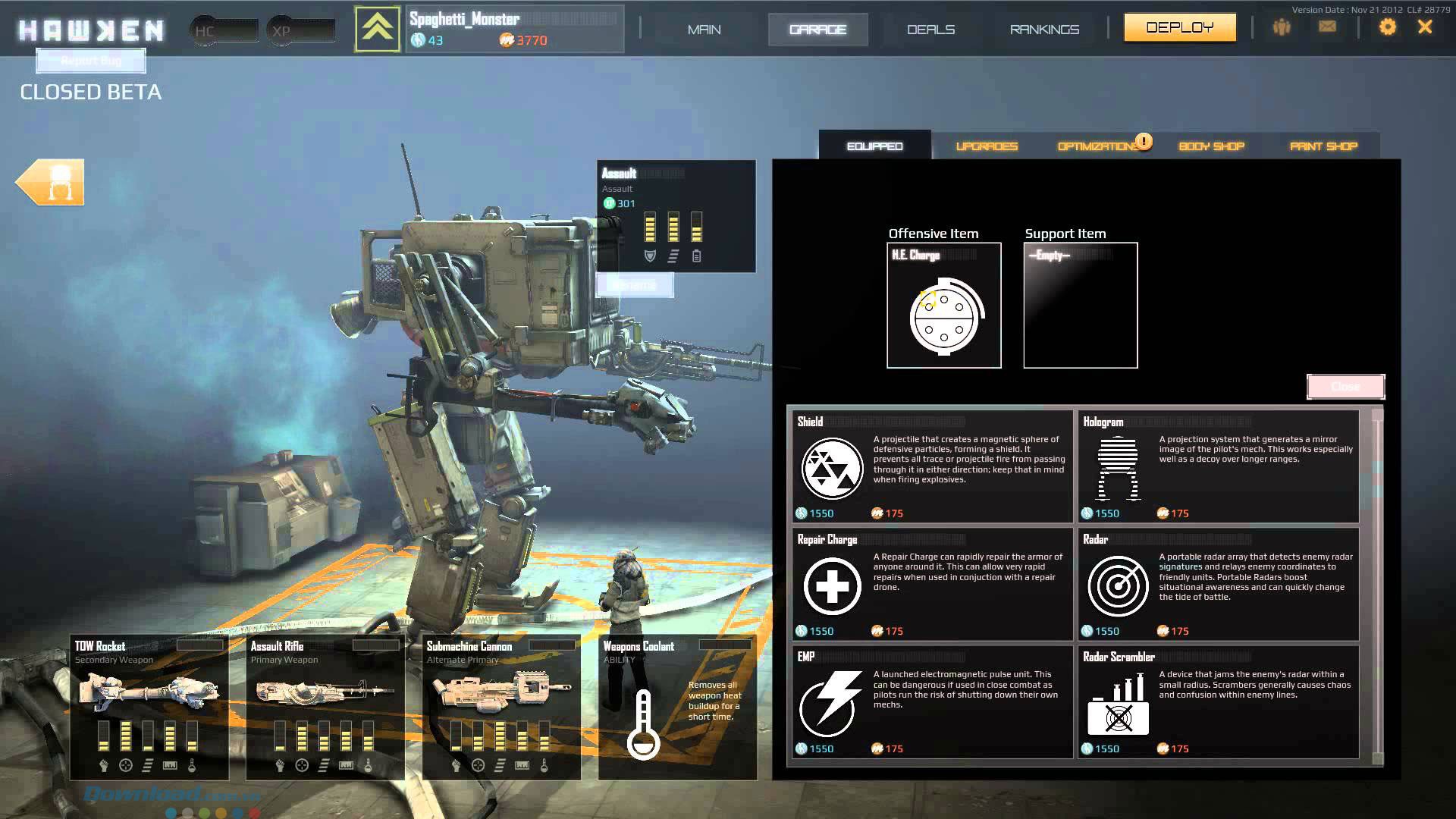 Tùy biến cho mech