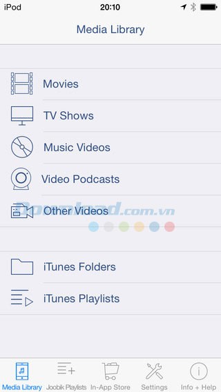 Joobik Player cho iOS
