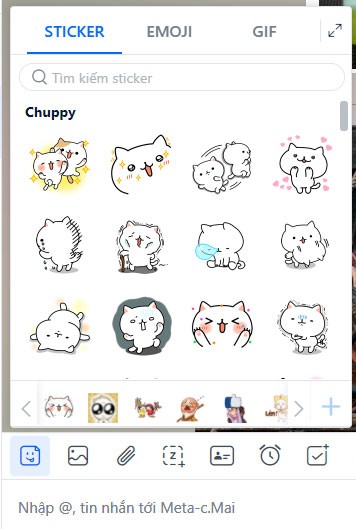 Gửi Sticker vui nhộn cho bạn bè