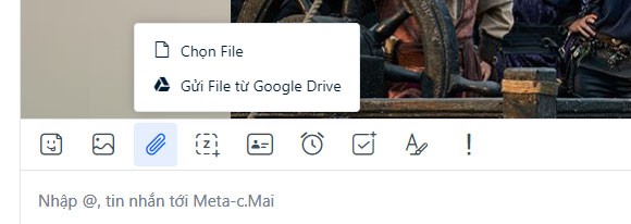 Chọn file đính kèm từ nhiều nguồn