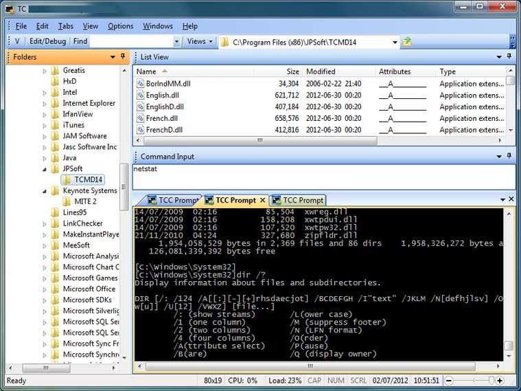 Giao diện Take Command