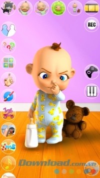 Học cách thay bỉm trong Talking Baby Games for Kids cho Android