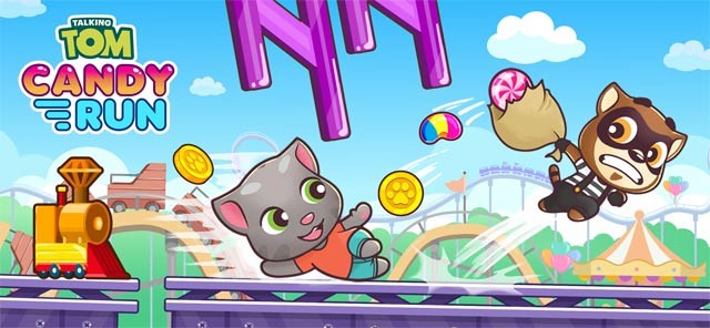 Game endless runner Talking Tom Candy Run cho iOS