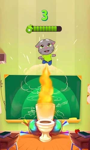 Talking Tom Farts có nhiều phông nền vui nhộn, độc đáo