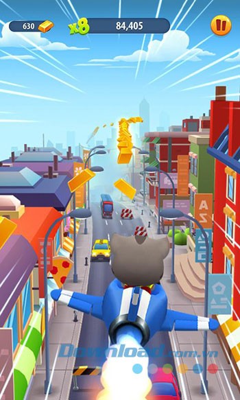 Giao diện chơi Talking Tom Gold Run trên Android