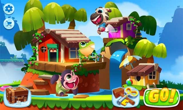 Giúp những con vật xây dựng lại nhà ở đã bị băng cướp gấu mèo phá hủy