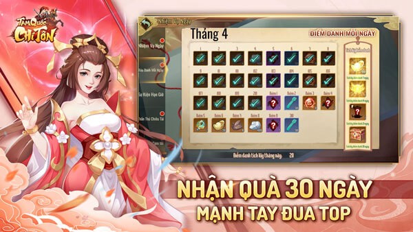 Nhận quà 30 ngày, mạnh tay đua top