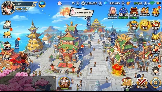Giao diện game Tam Quốc Du Hý