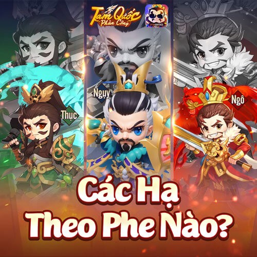 Các vị tướng được chia ra làm 5 phe với khả năng khắc chế lẫn nhau