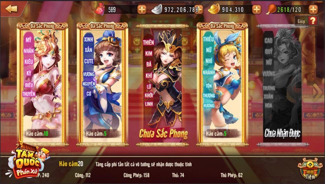 Hệ thống nhân vật Nữ