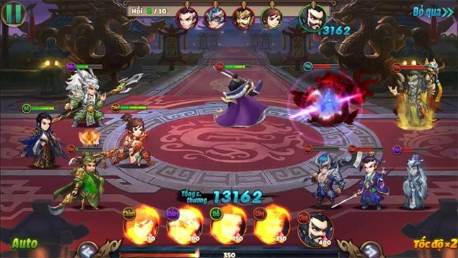 Đội hình chiến đấu trong game Tam Quốc Quần Anh Truyện