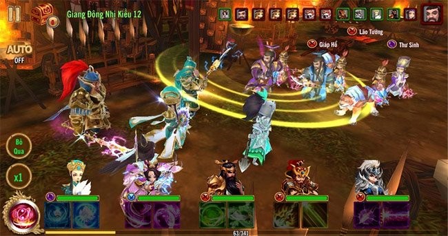 Một cảnh PK đầy ấn tượng trong Tam Quốc Thần Tướng trên Android