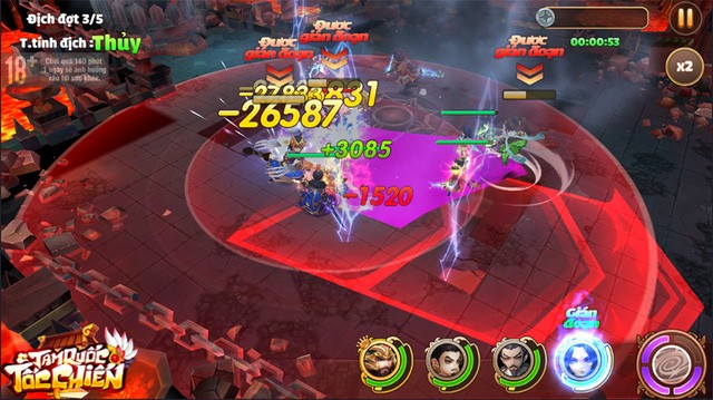 Giao diện chơi game Tam Quốc Tốc Chiến cho iPhone