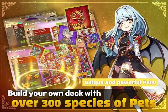 Xây dựng bộ bài mạnh mẽ của bạn từ hơn 300 loài Pet khác nhau