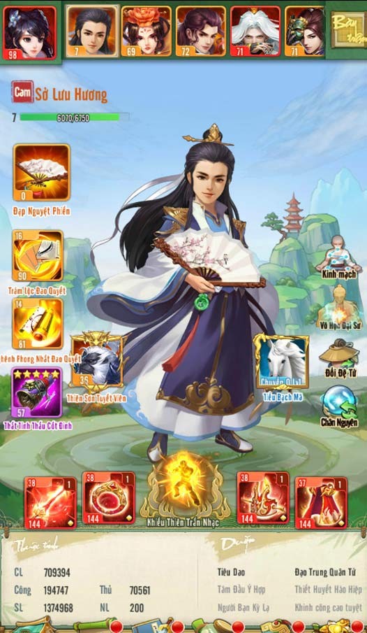 Chỉ số của nhân vật