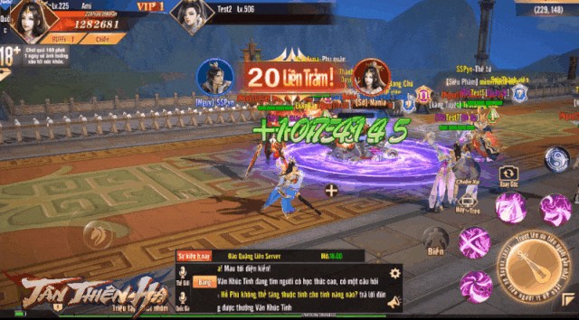 Cú đánh liên hoàn trong Tân Thiên Hạ