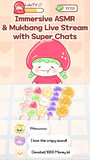 Thực hiện livestream Mukbang kẹo hồ lô
