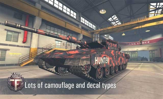 Tự do tùy chỉnh chiến xa của bạn trong Tank Force với nhiều lựa chọn skin đa dạng