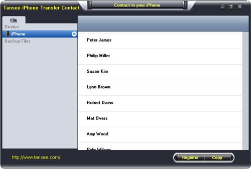 Tansee iPhone Transfer Contact