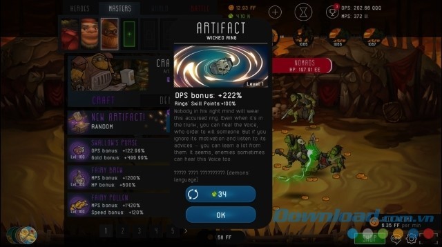 Thu thập các vật phẩm hỗ trợ trong game nhấp chuột miễn phí Tap Adventure: Time Travel cho máy tính và Mac