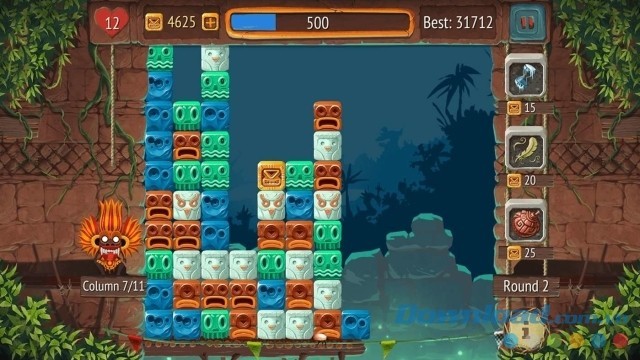 Tích cực sử dụng các vật phẩm trong game Tap the Blocks cho máy tính và Windows 10 Mobile