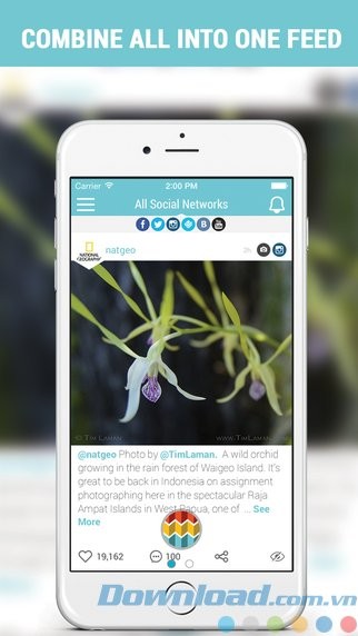 Kết hợp nhiều tài khoản trong feed chung